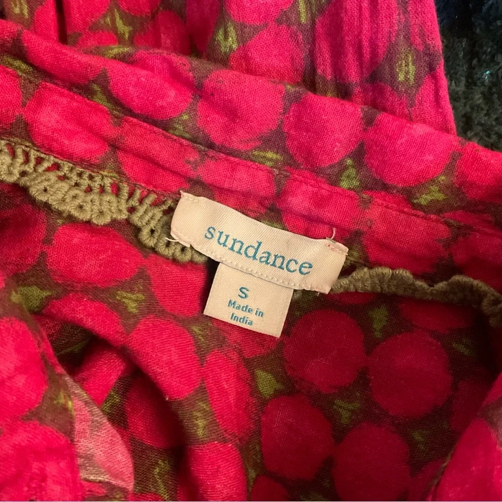 Sundance Floral Joy Circle Print Button Down Top S - Picture 5 of 5